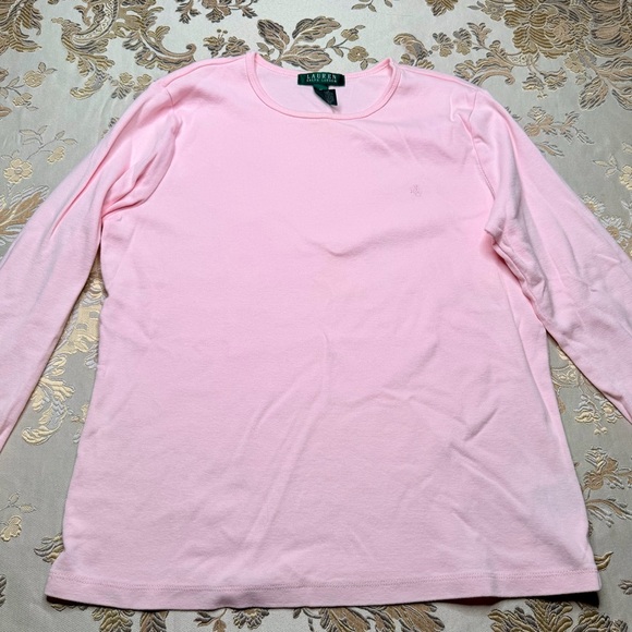 💗 Ralph Lauren Soft Pink Long Sleeve Tee 💗 - Picture 1 of 4
